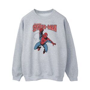 Spider-Man Womens/Ladies Leap Sweatshirt / Sports Grey